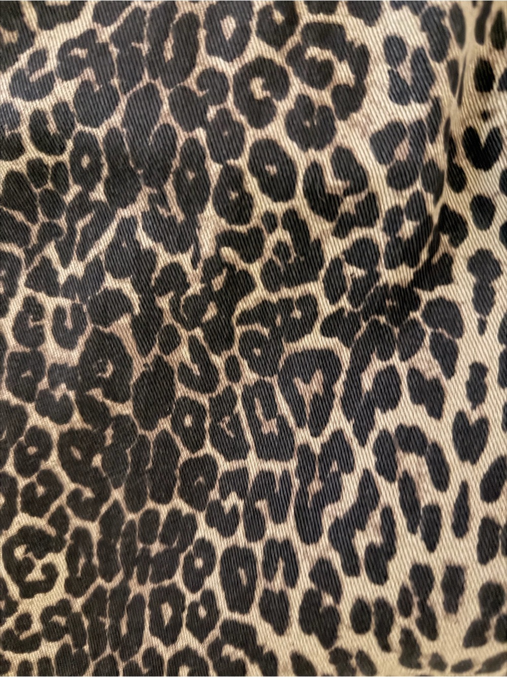 New Leopard Print Wide-Leg Baggt Women’s Jeans - Black & Tan Size 14 - Picture 2 of 4